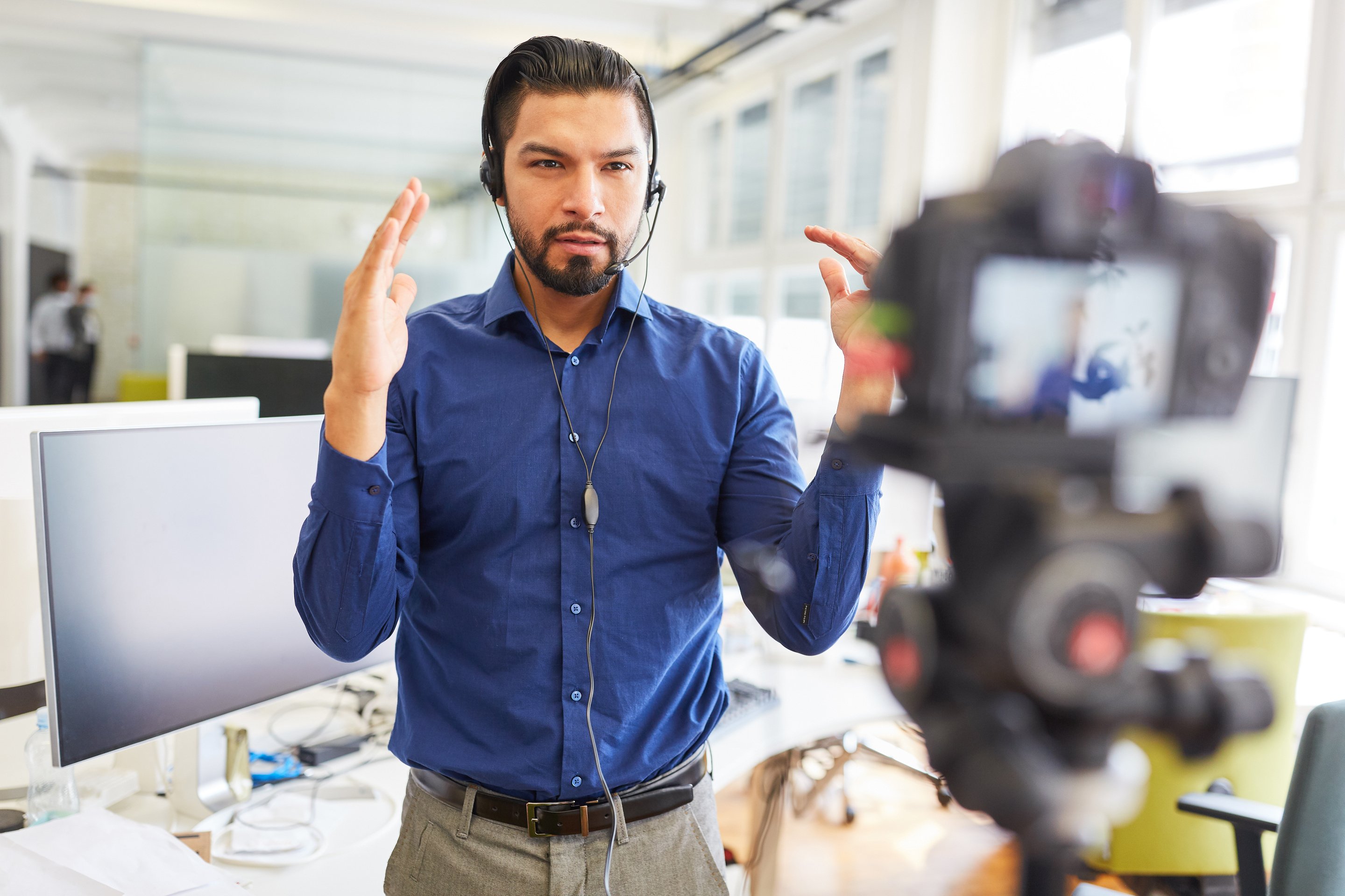 Coach Recording Instructional Video for Streaming